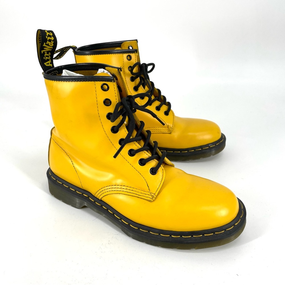 Dr. Martens 1460 Pascal Vintage Smooth Leather Yellow Boots